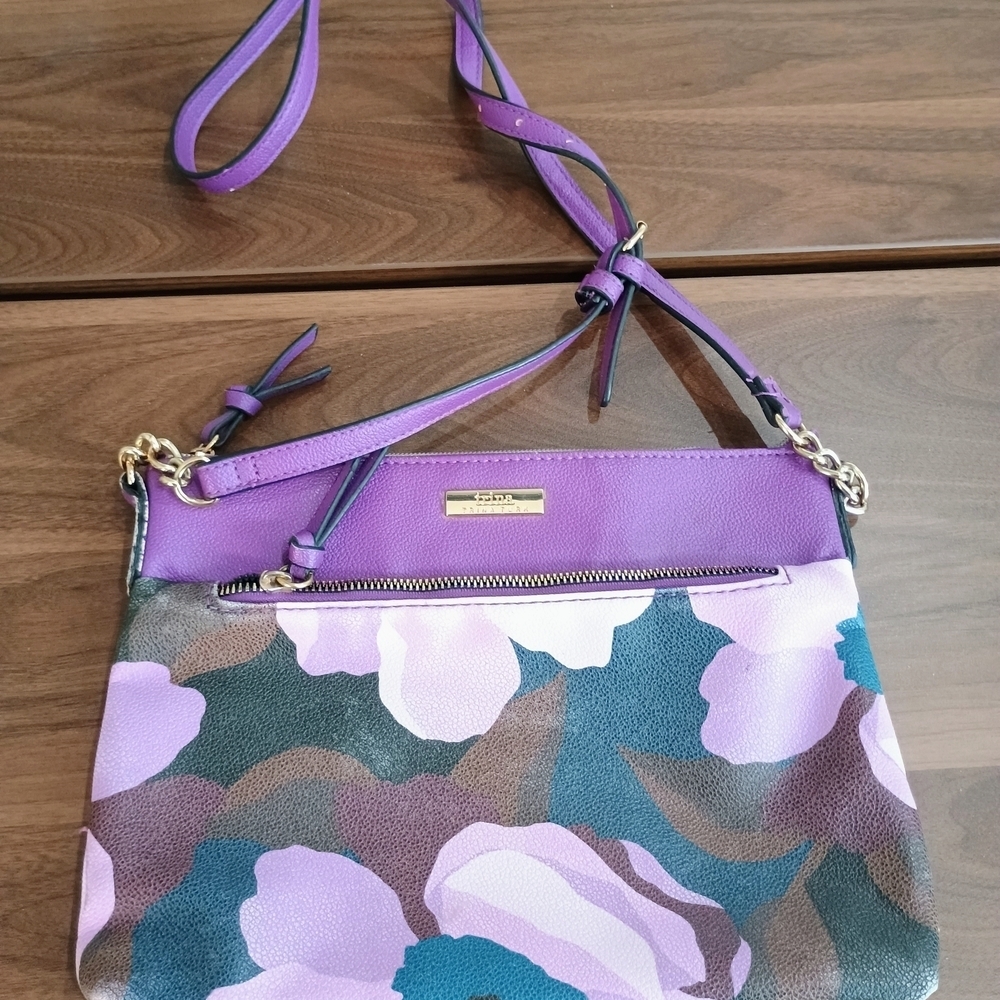 Trina Turk Purple Floral Crossbody Bag